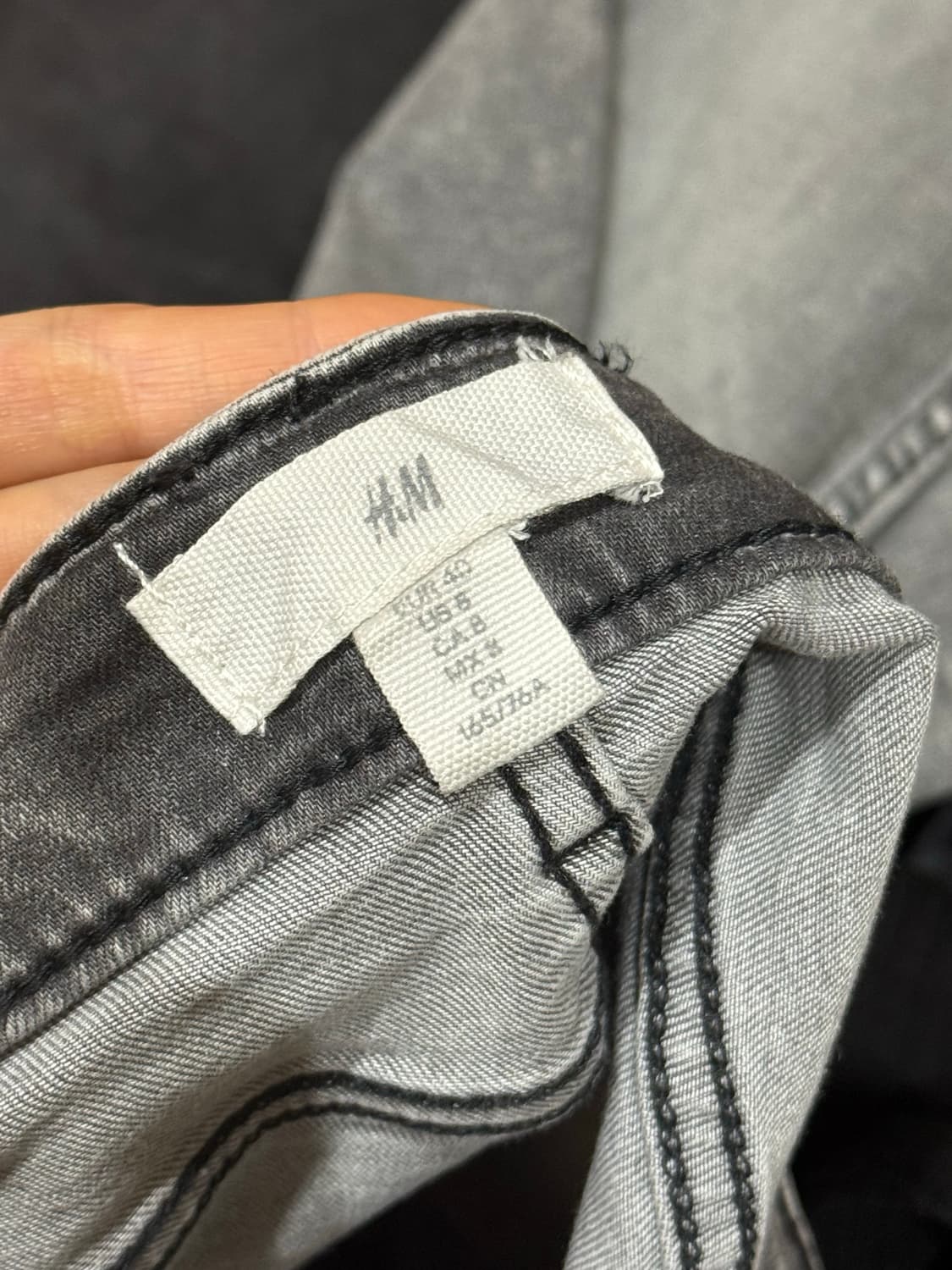 H&M 흑청 그레이 스키니진 상품이미지4