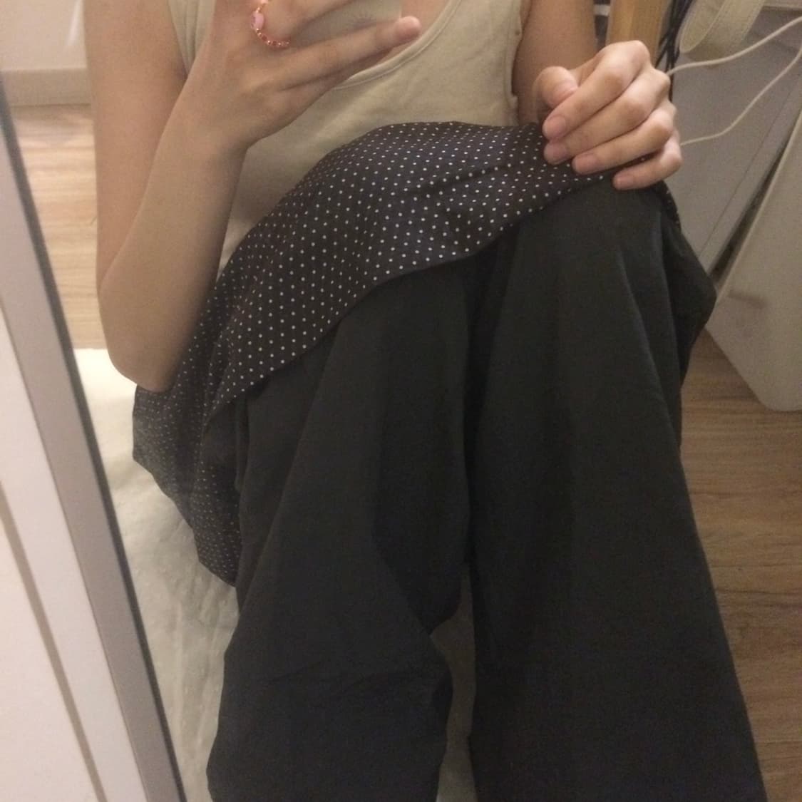 dot skirt layered pants 상품이미지1