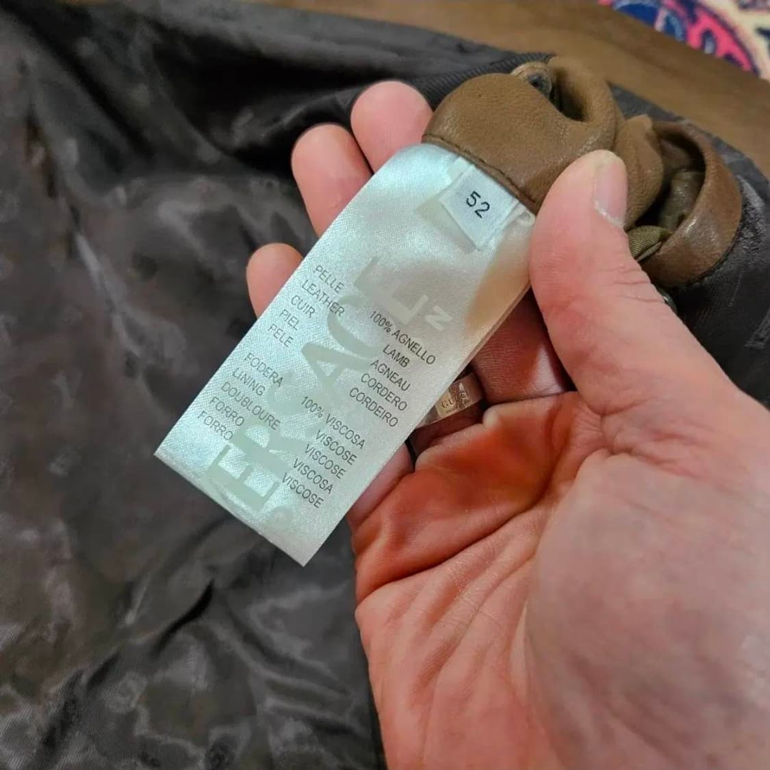 베르사체(VERSACE) 램스킨 클래식 노치드 라펠 카라넥 자켓 52 상품이미지8