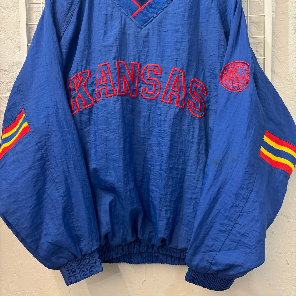 90s 프로 플레이어 캔자스 제이호크스 블루 웜업 M 상품이미지4