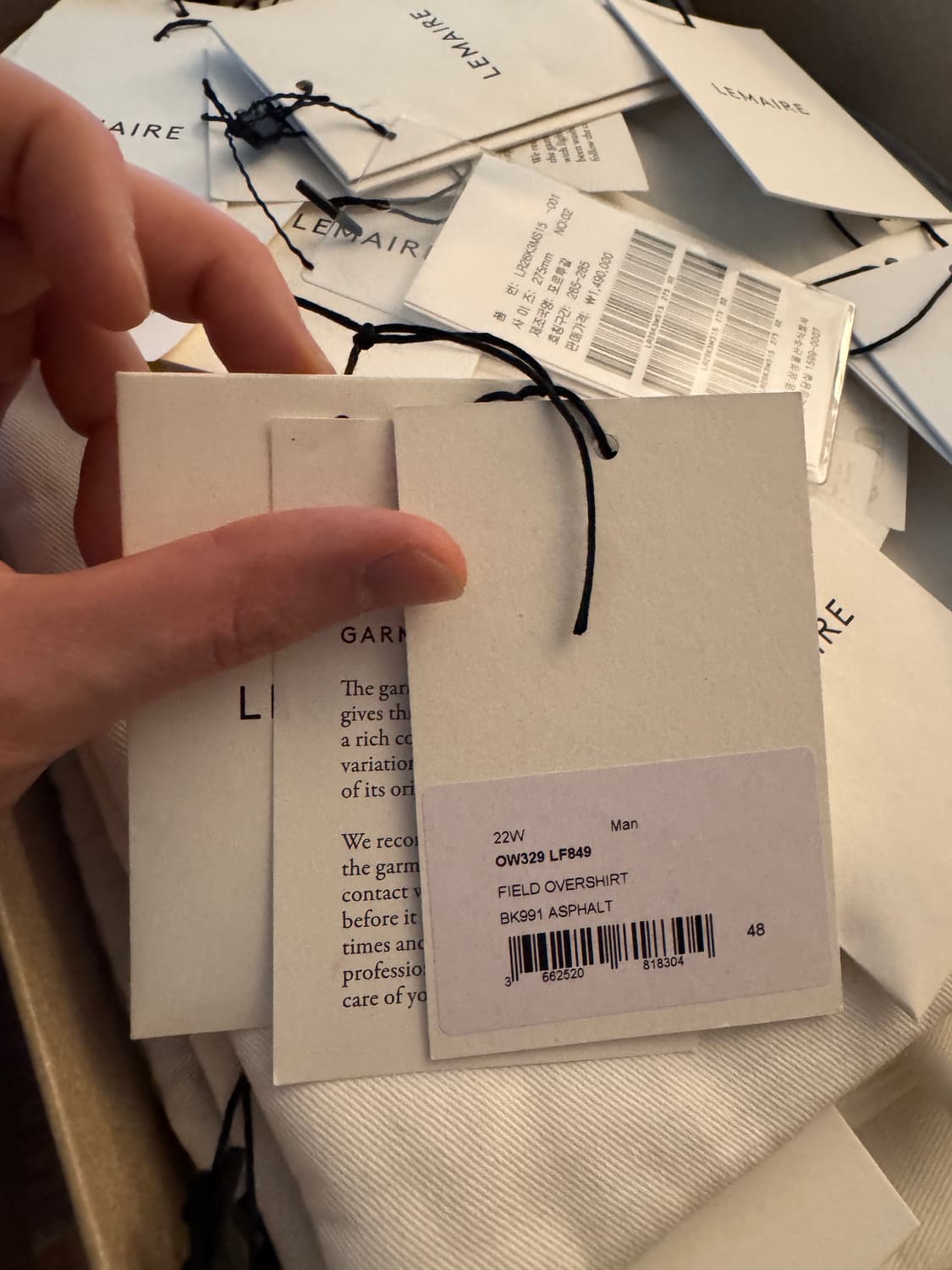 [48]르메르 필드 오버셔츠 아스팔트 상품이미지4