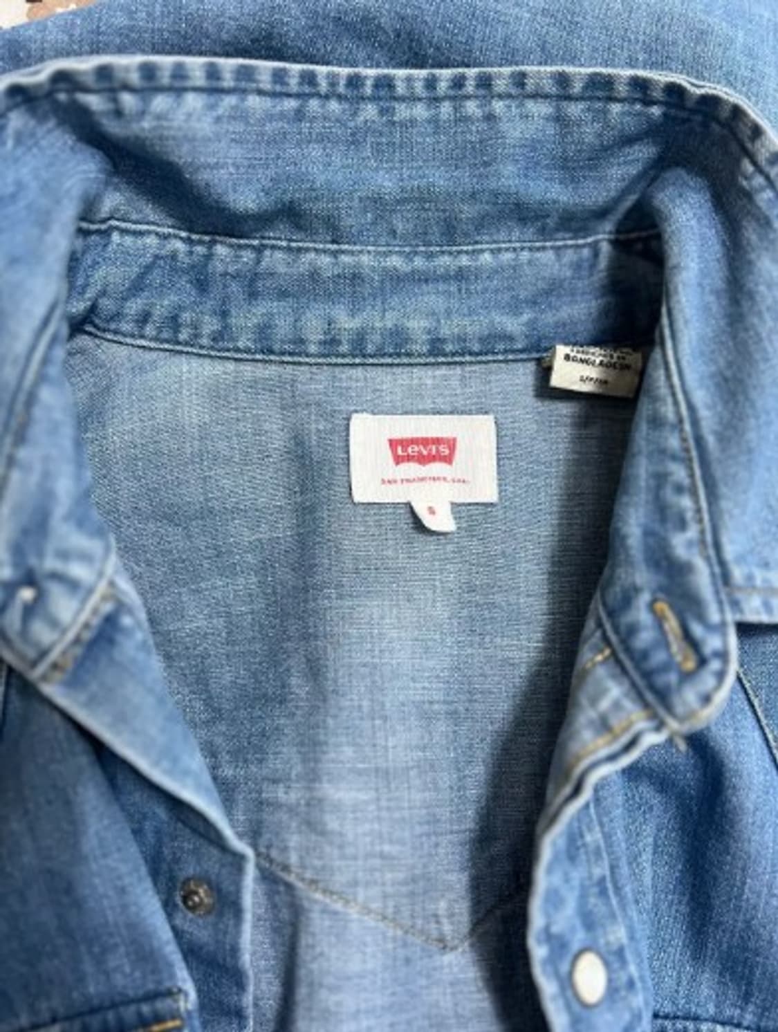 리바이스 남여공용 청셔츠 데님셔츠 S 상품이미지5