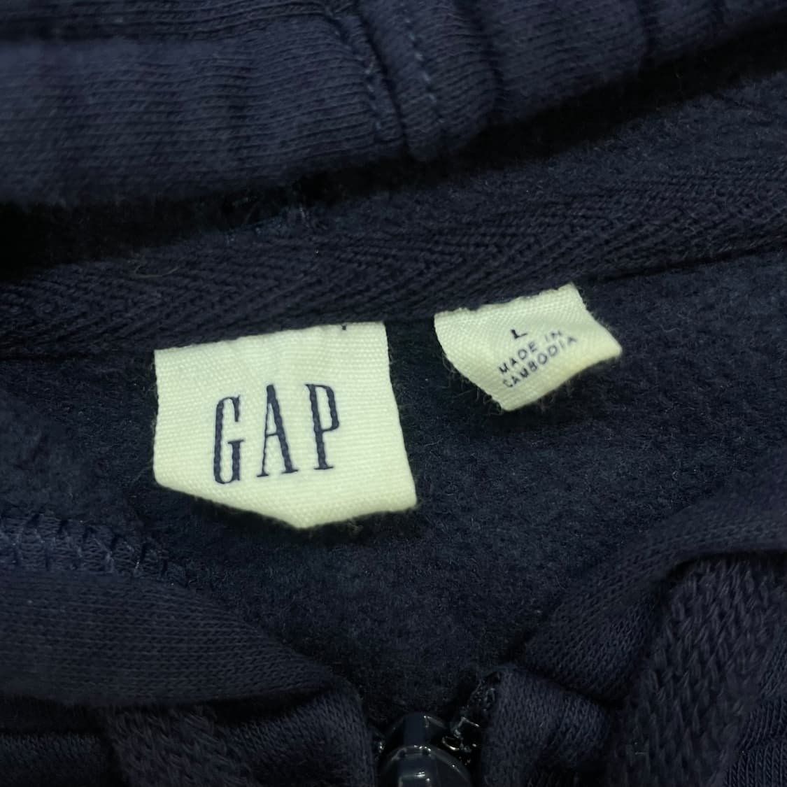 갭 GAP 스펠 로고 후드집업 네이비 상품이미지4