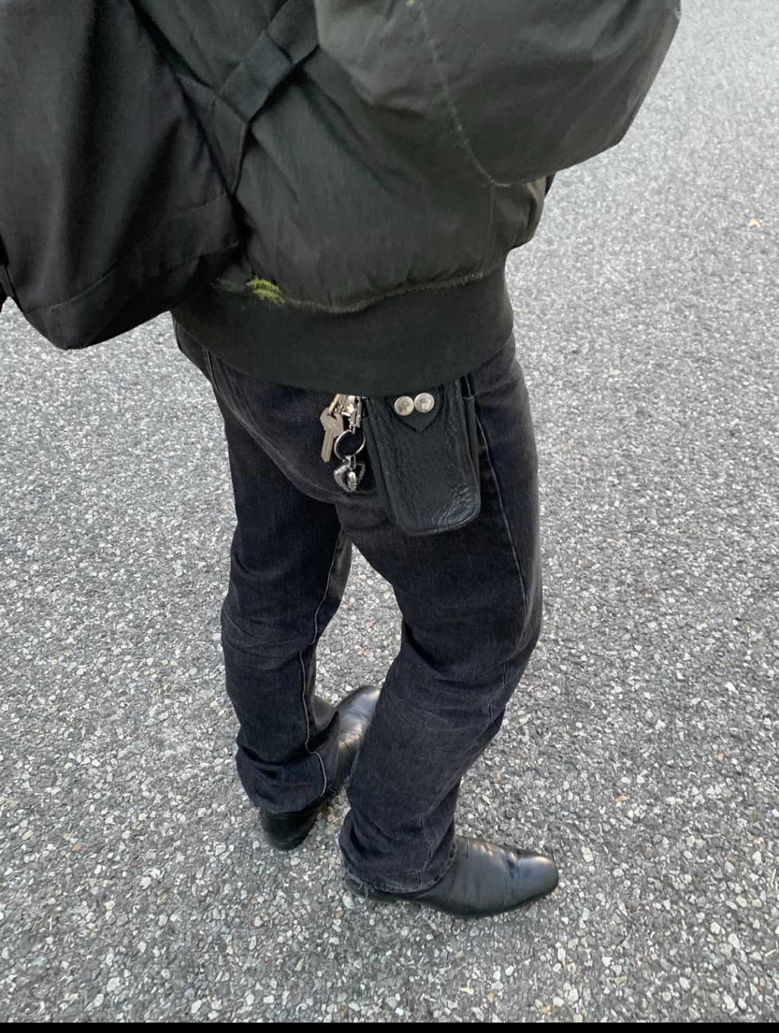 빈티지 가죽 포켓 키링 상품이미지3