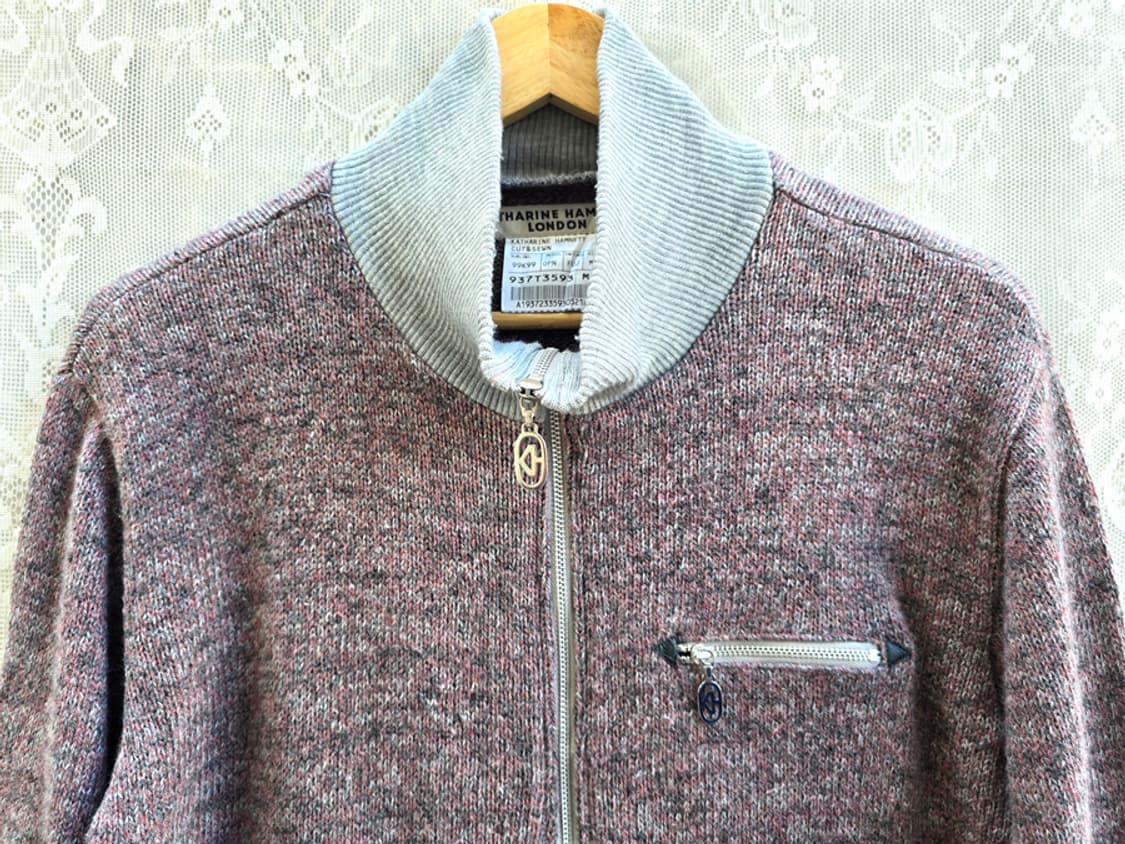 90s 캐서린 햄넷 풀집업 니트 상품이미지2