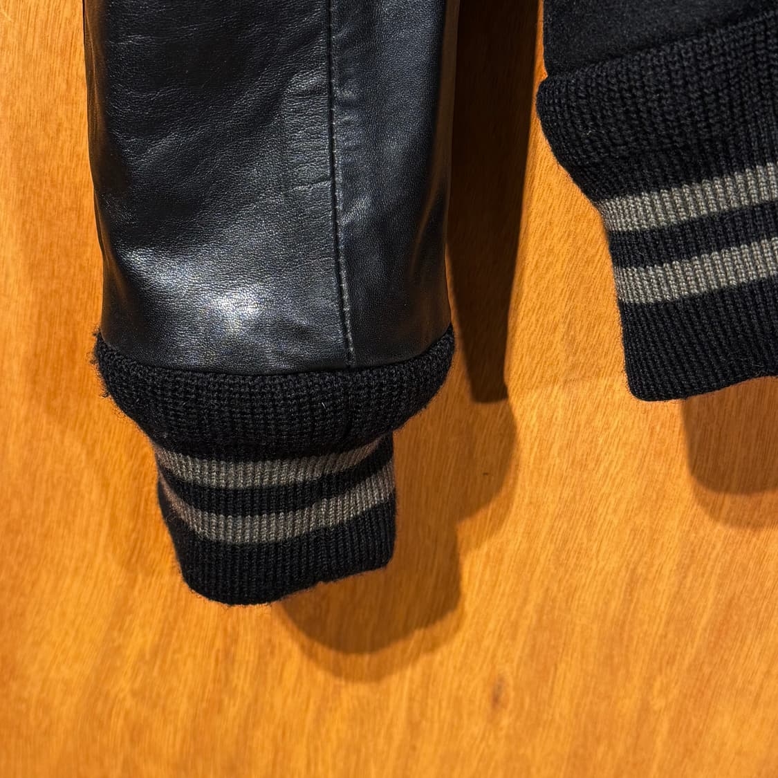 리복 90s 카우레더 바시티 자켓 M 105 캐나다제 상품이미지3