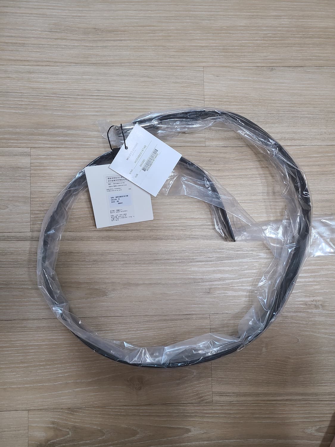 [정품/새상품] 우영미 블랙 스몰 로고 레더 벨트 상품이미지1