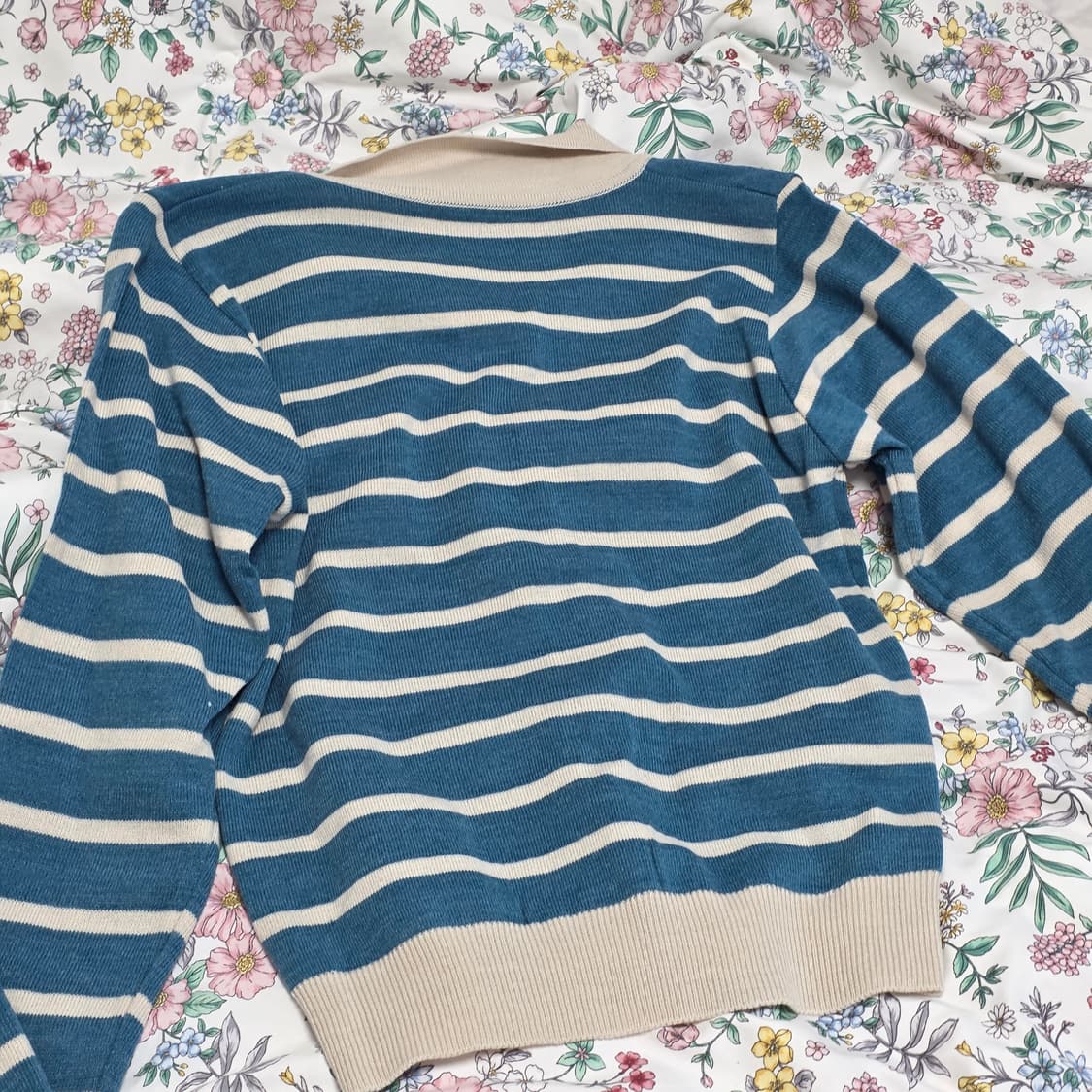 빈티지 스트라이프 카라 데일리 니트 상품이미지3