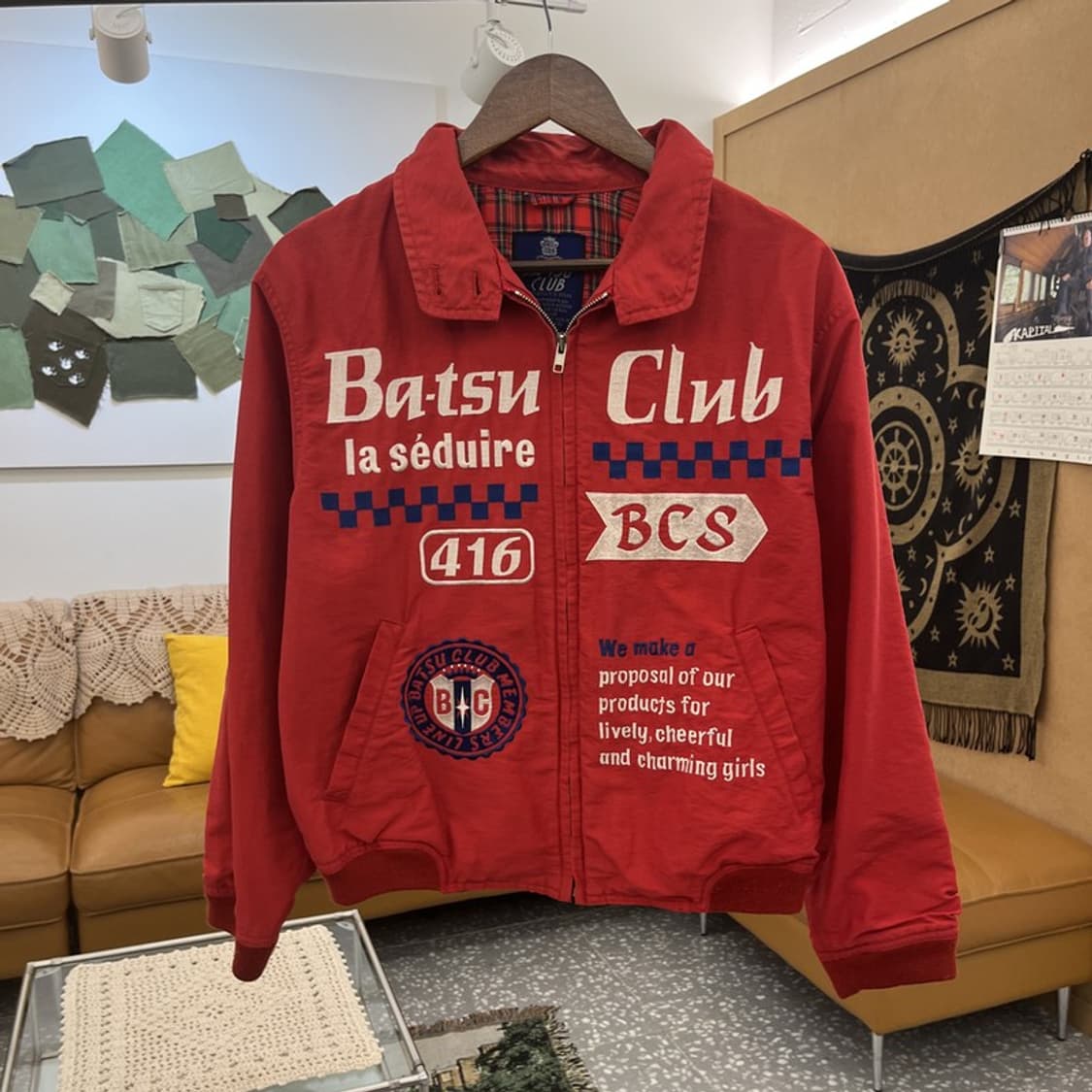 BA-TSU클럽 올드스쿨 스트릿펑크 레이싱 패치 자켓 100 C11993 상품이미지3