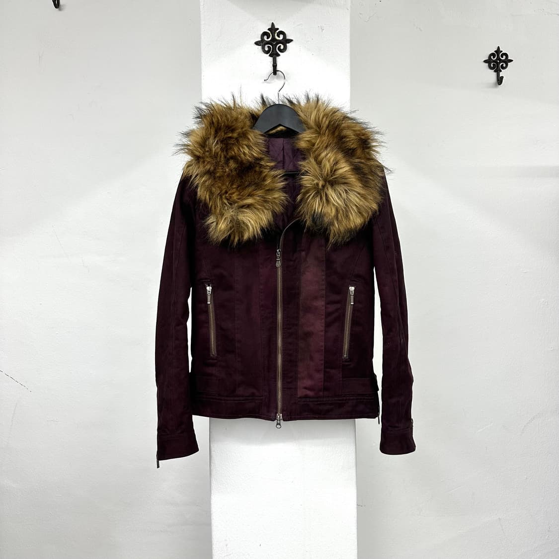 Tornado mart burgundy fur jacket 상품이미지5