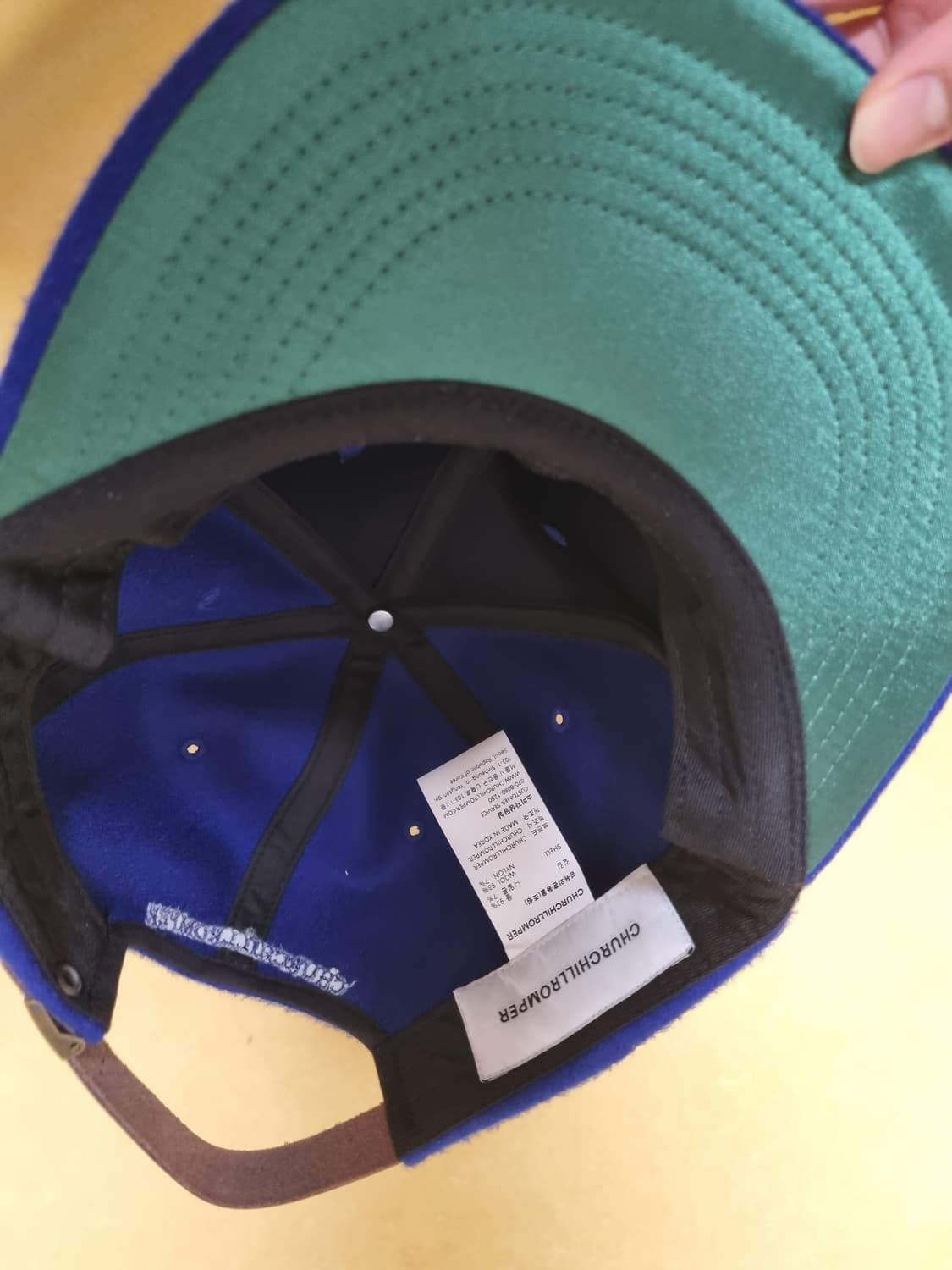 처칠롬퍼 울 볼캡 모자 블루 상품이미지3
