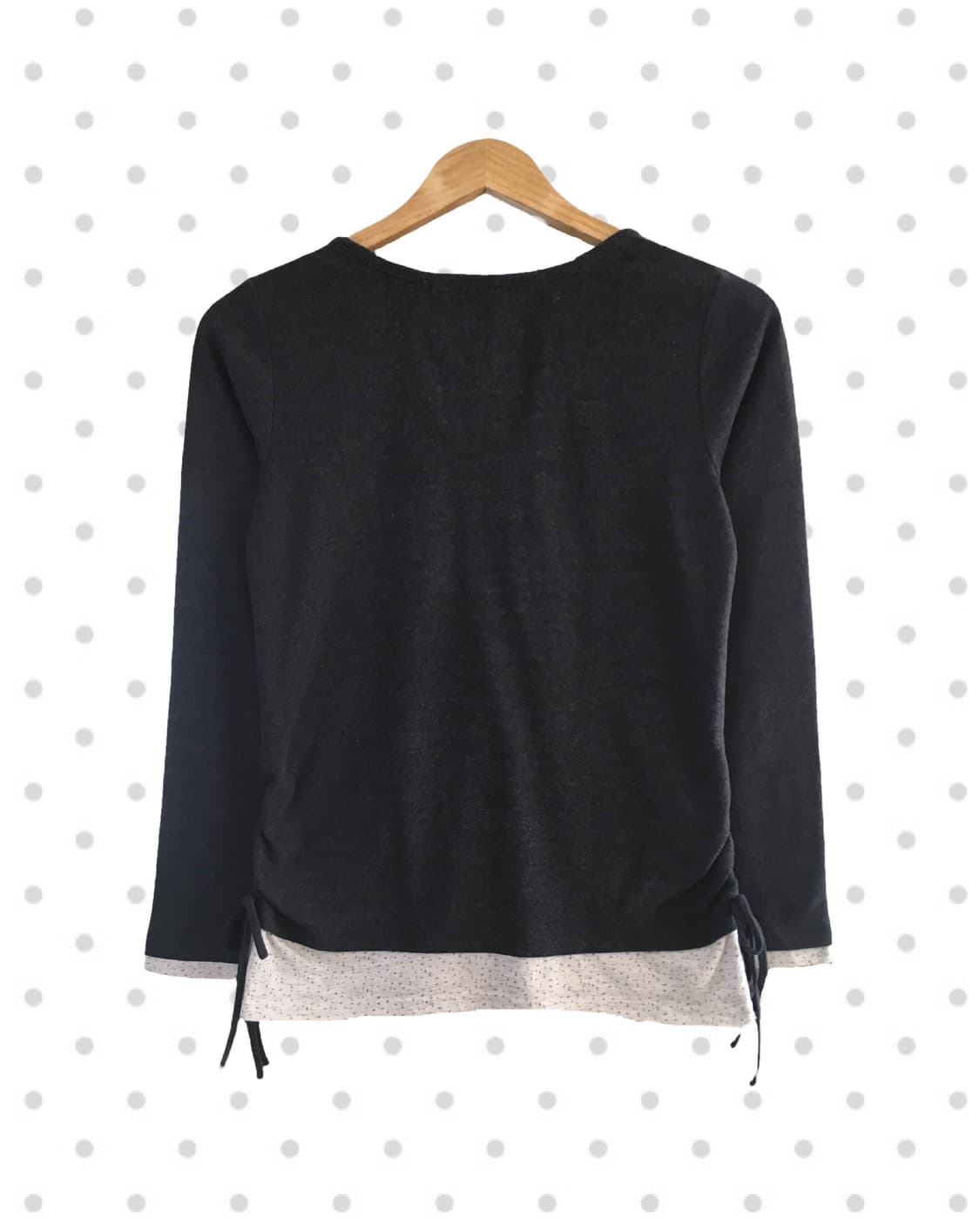 vintage side string long sleeve charcoal 상품이미지6