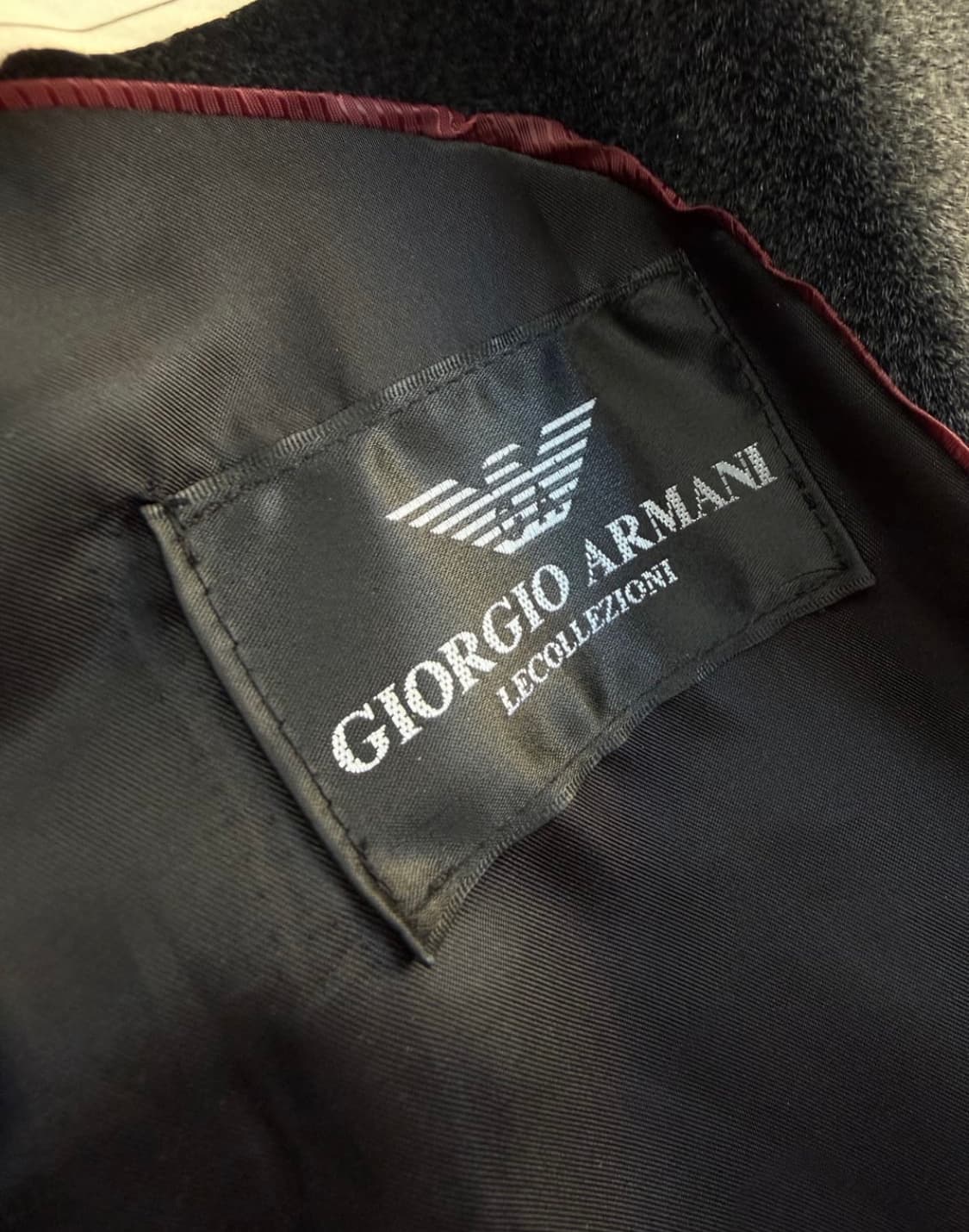 90s 아르마니 벨벳 울 코트 자켓 상품이미지10