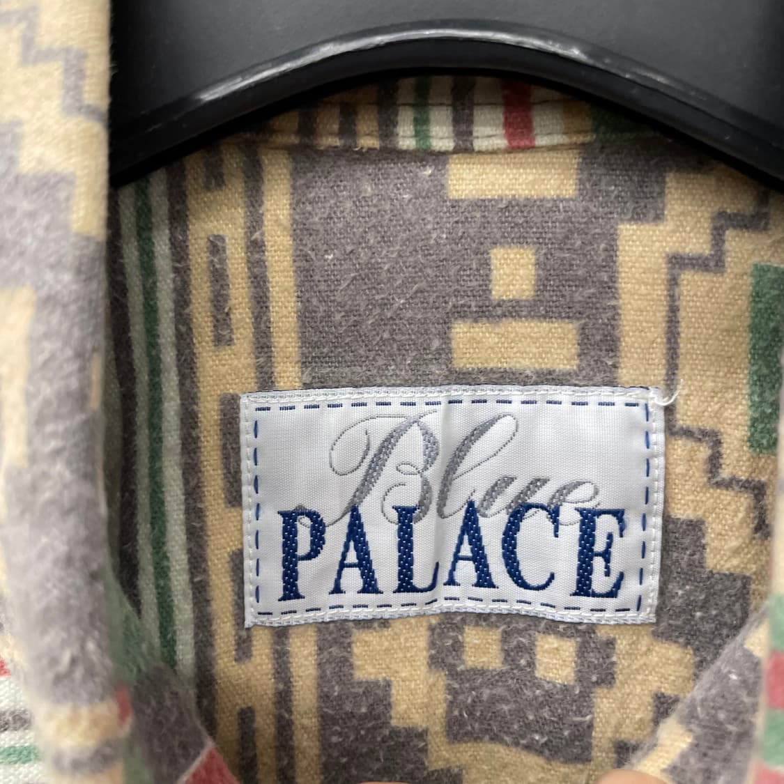 90s USA 빈티지 플란넬 나바호 패턴 포켓 셔츠 상품이미지7