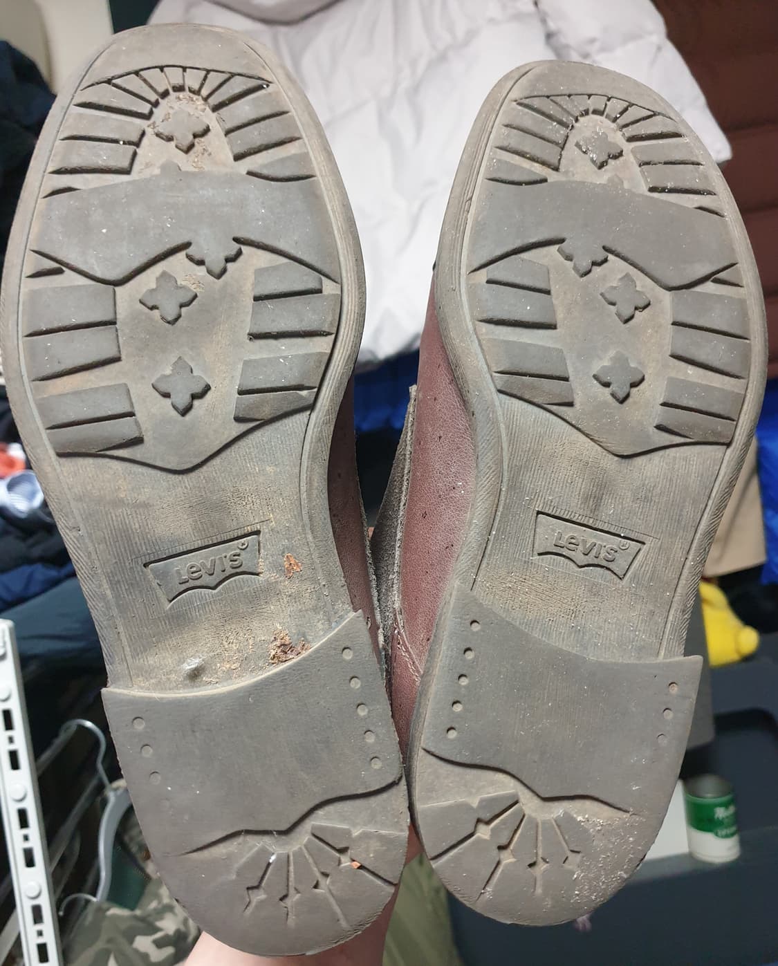 (빈티지)리바이스 STRAUSS 스웨이드배색 가죽 앵클부츠 브라운 270 상품이미지4