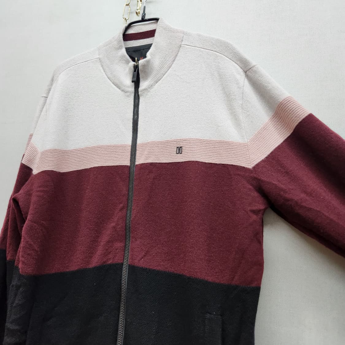 닥스골프 컬러블럭 울 집업 가디건 100(L) 상품이미지3