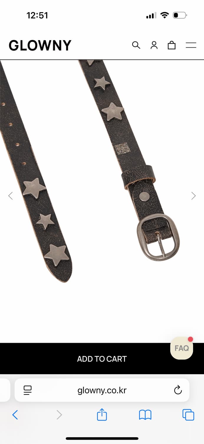 새상품) 글로니 웨스턴 크랙 벨트  상품이미지5