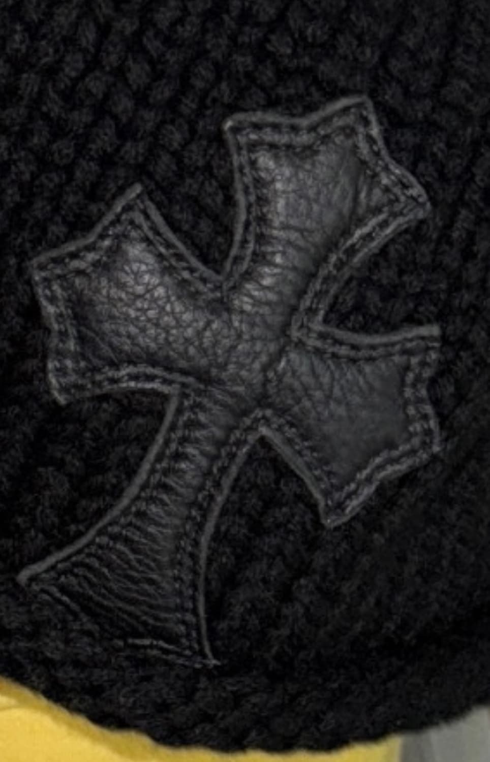 크롬하츠 크로스 레더 패치 캐시미어 비니 상품이미지5