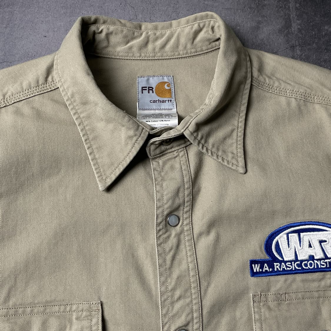 CARHARTT 칼하트 빈티지 베이지 스냅버튼 워크 셔츠 A00859 상품이미지2