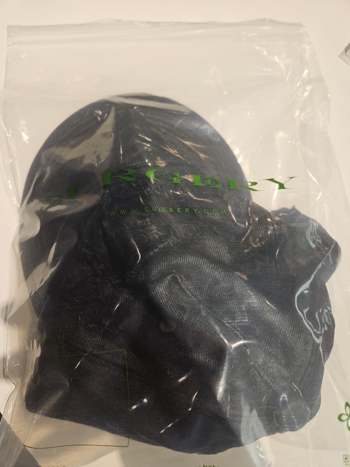 써저리 디스트로이드 데님 캡 블랙 데님모자 상품이미지4