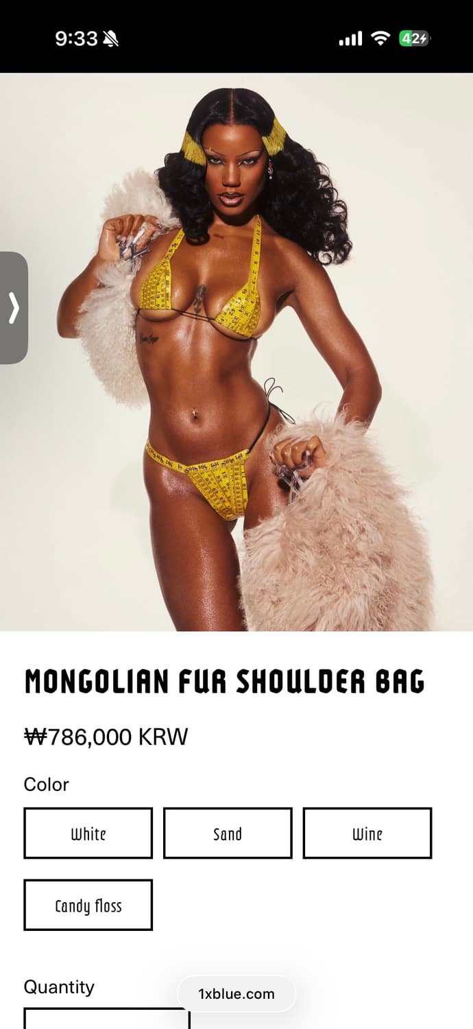 1xblue 레오파드 퍼 숄더백 상품이미지7