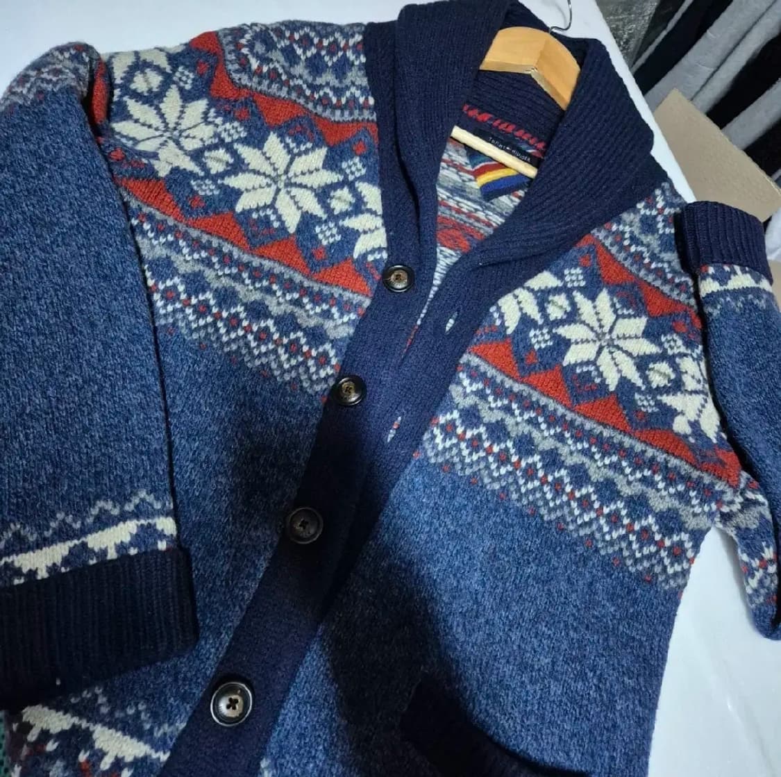 타미 M 스웨터 노르딕 가디건 희긔 빈티지 아우터 상품이미지1