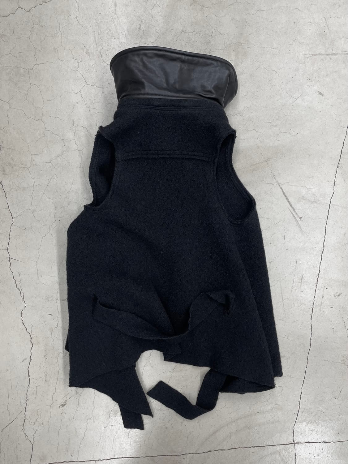 Ann demeulemeester2012 Wool Leather Vest 상품이미지2