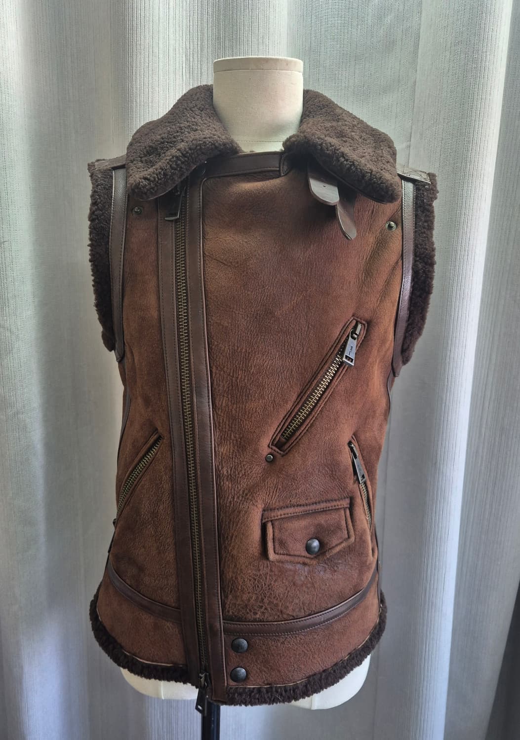 폴로 랄프로렌 무스탕 조끼 XS#최상급 상품이미지1