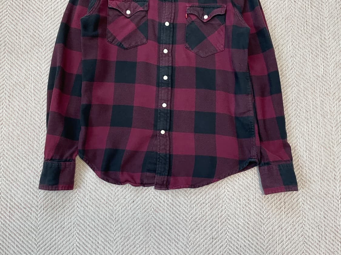 리바이스 버건디 체크 웨스턴 셔츠  J03844 상품이미지2