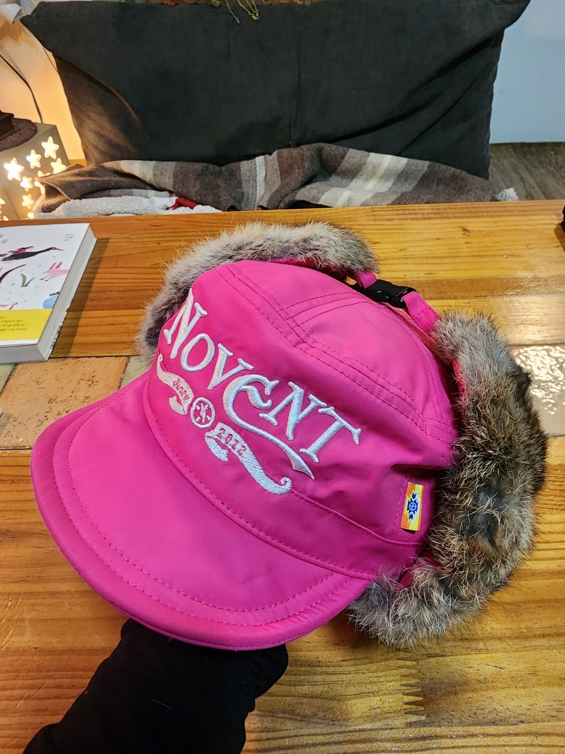 novent 핫핑크 귀돌이 방한모자 상품이미지4