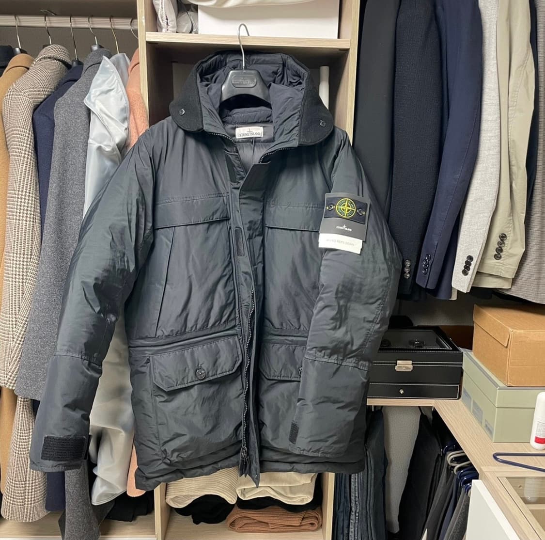 스톤아일랜드 마이크로랩스 파카 xl 상품이미지1