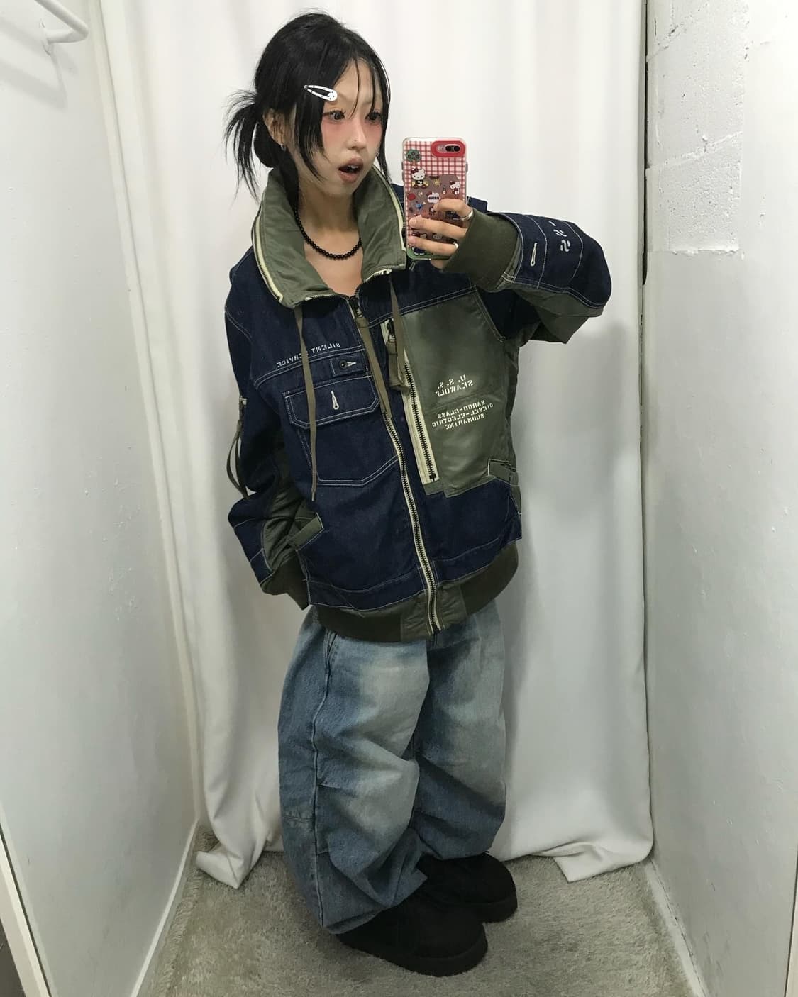 Avirex Type Blue Denim Ma-1 JK 상품이미지3