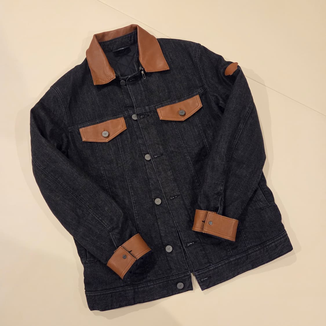 [48] 엠포리오 아르마니 데님 레더 자켓 상품이미지1