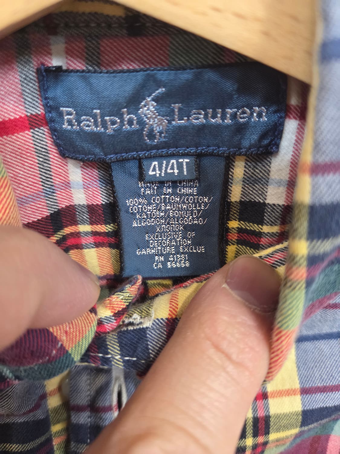 폴로랄프로렌 키즈 체크 셔츠긴팔 4세 상품이미지3