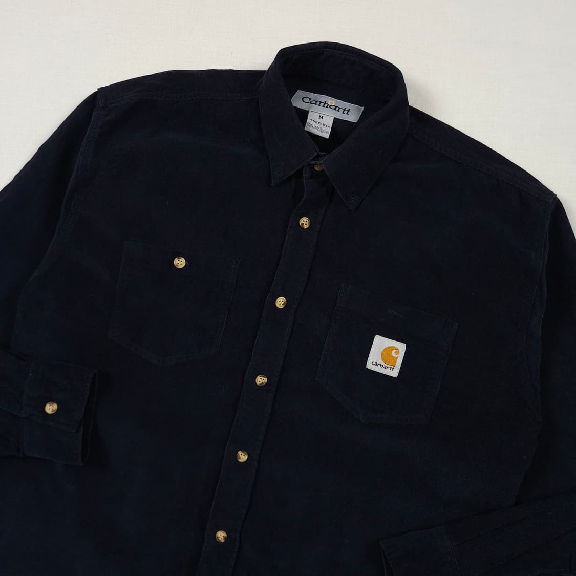 M(95) 칼하트 리워크 코듀로이 셔츠 네이비 상품이미지1