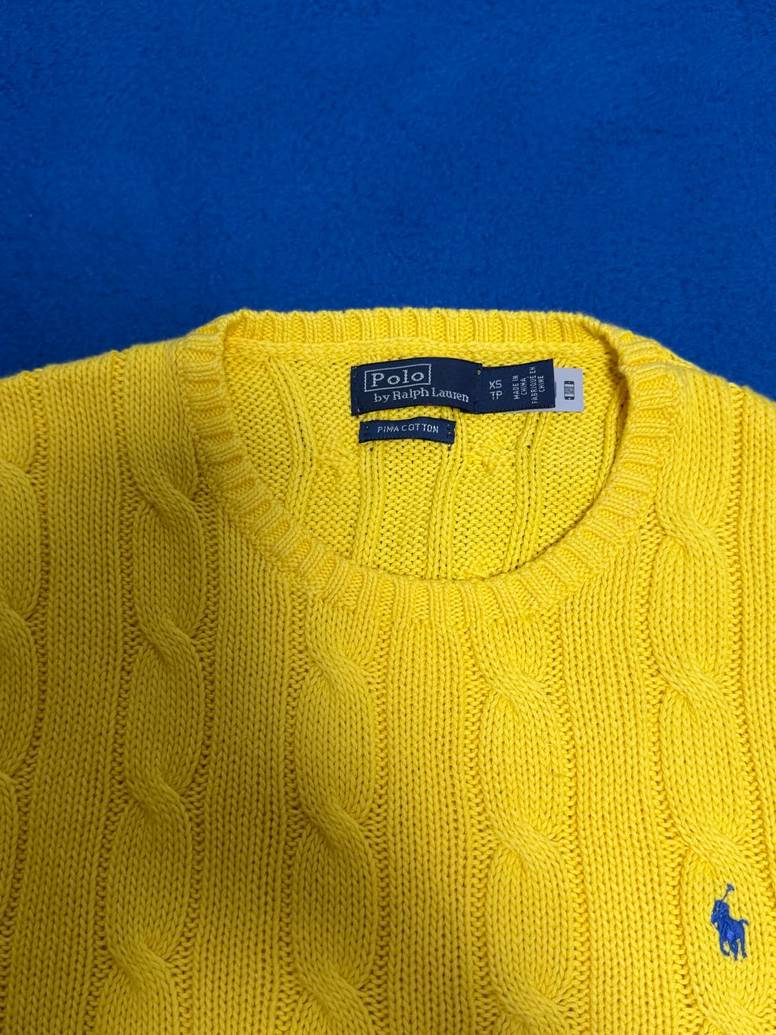 폴로 니트 노란니트 xs 상품이미지4