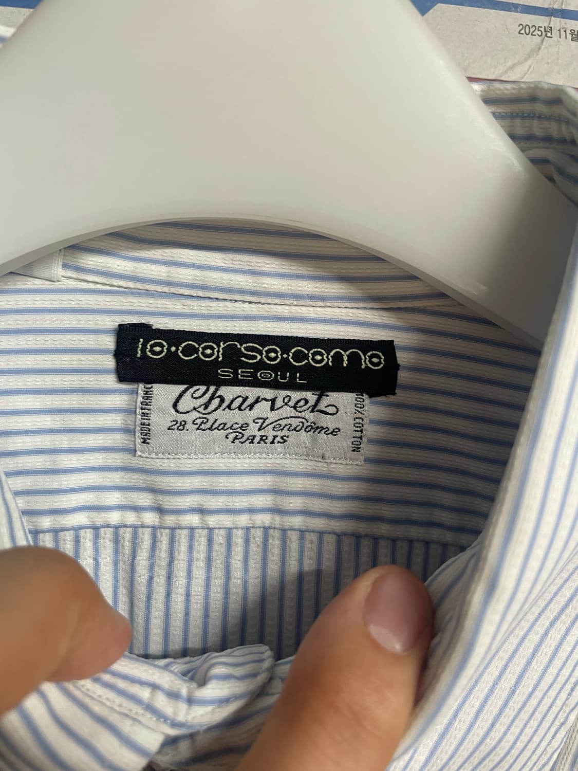 Charvet(샤르베),10 corso como 스트라이프 셔츠 상품이미지2