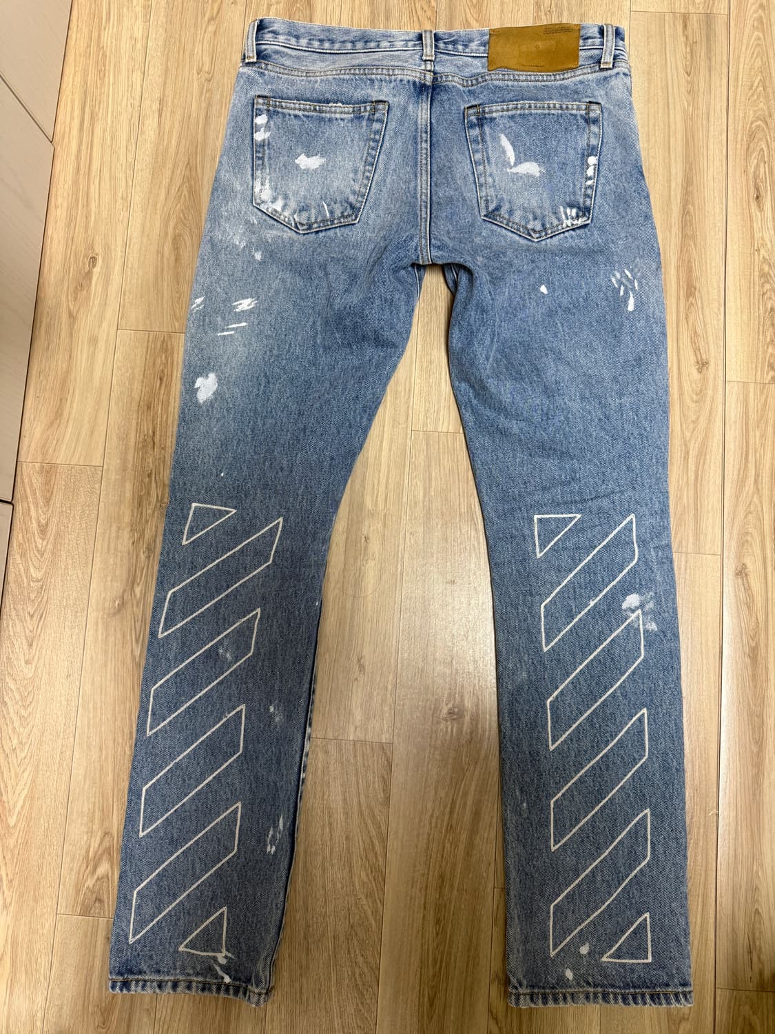 오프화이트 슬림진 빈티지 블루 상품이미지2