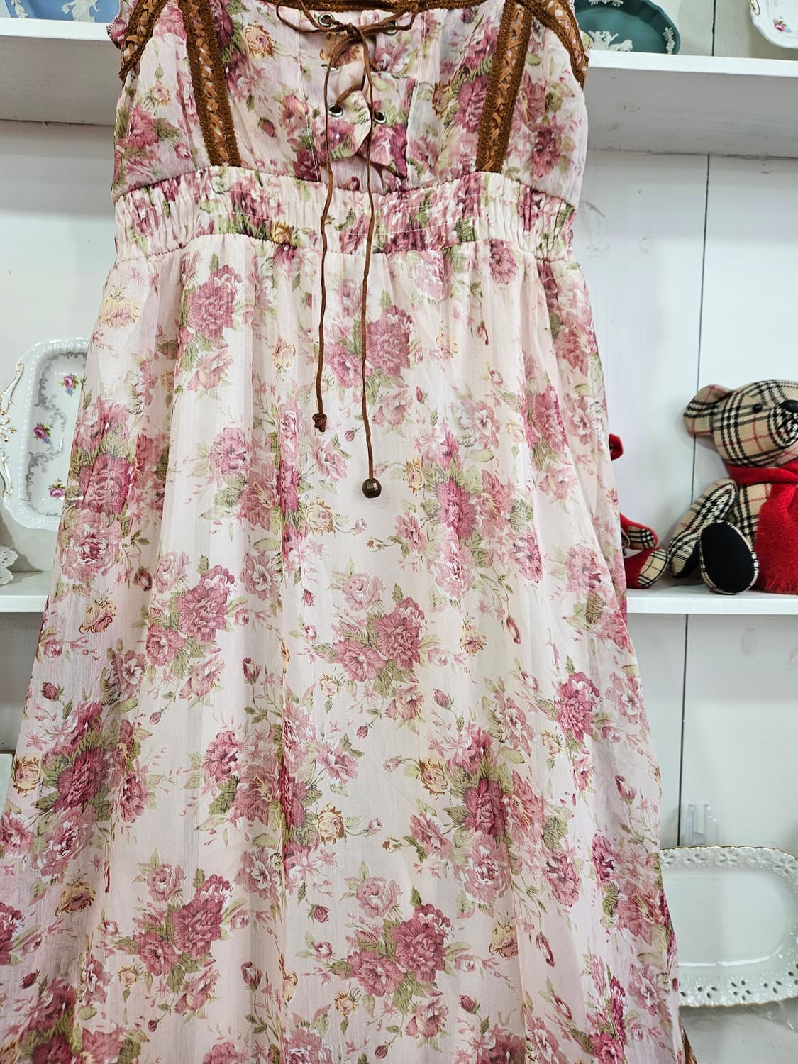 플라워 쉬폰 롱원피스 상품이미지3