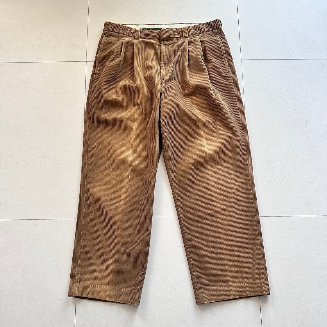 00s 엘엘빈 코듀로이 투턱 팬츠 브라운 36 상품이미지1