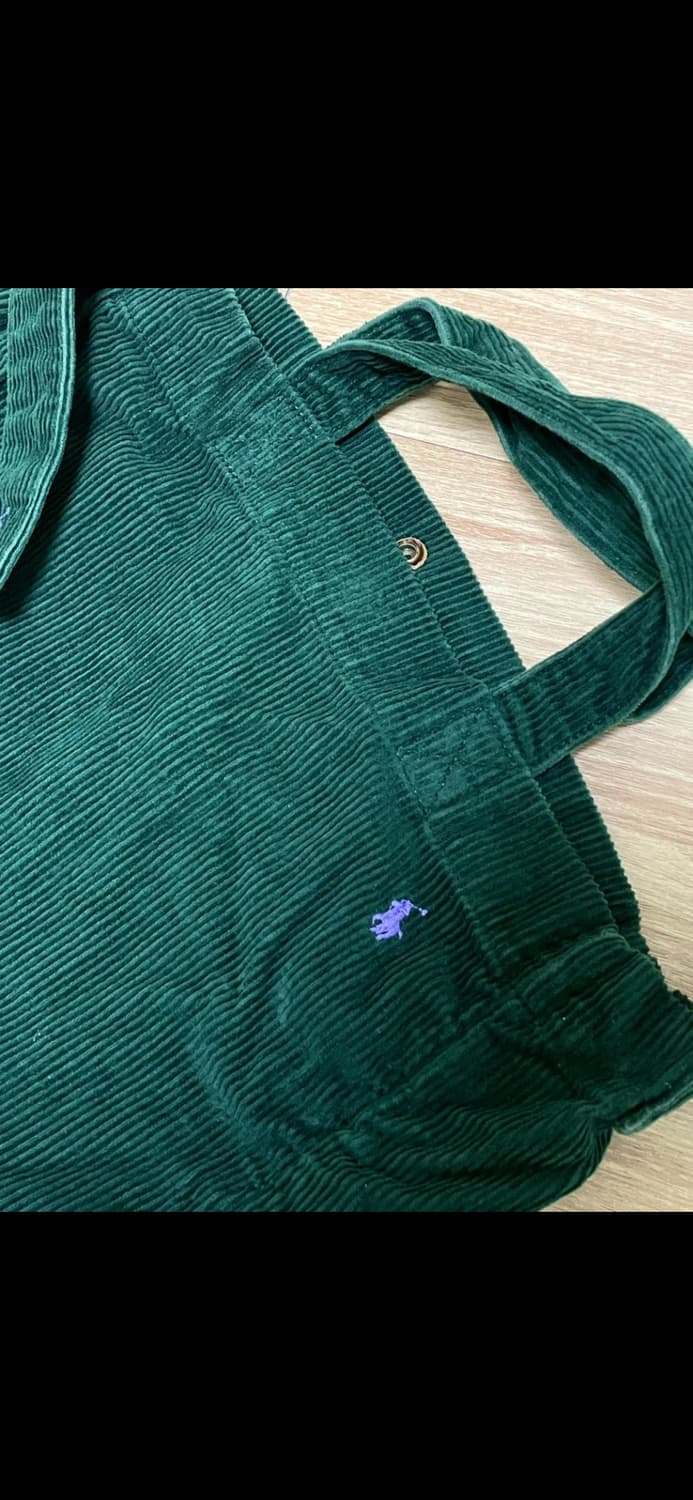 폴로 랄프로렌 코듀로이 토트백 딥그린 상품이미지4