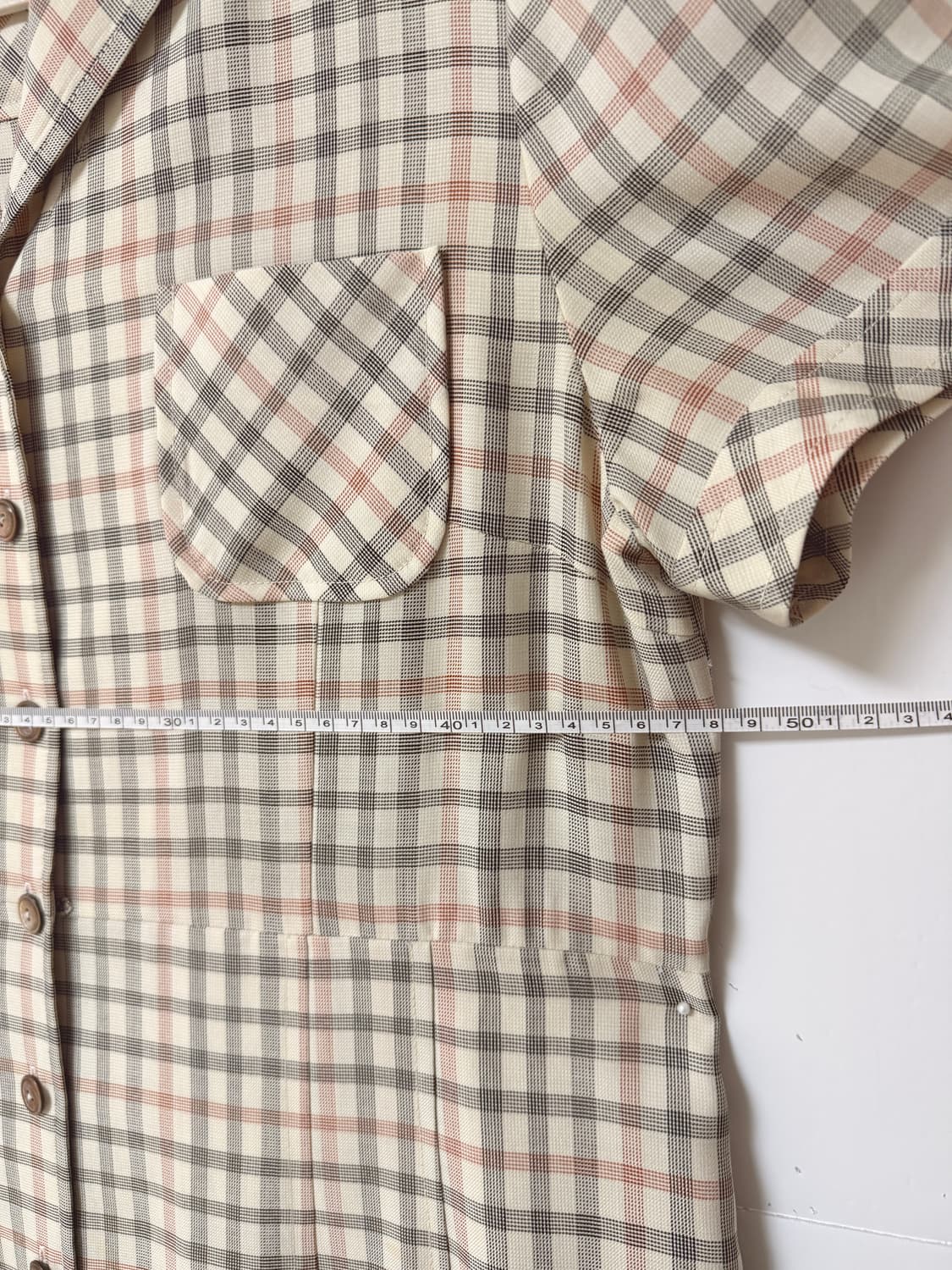 닥스 DAKS 체크 반팔 원피스 상품이미지6