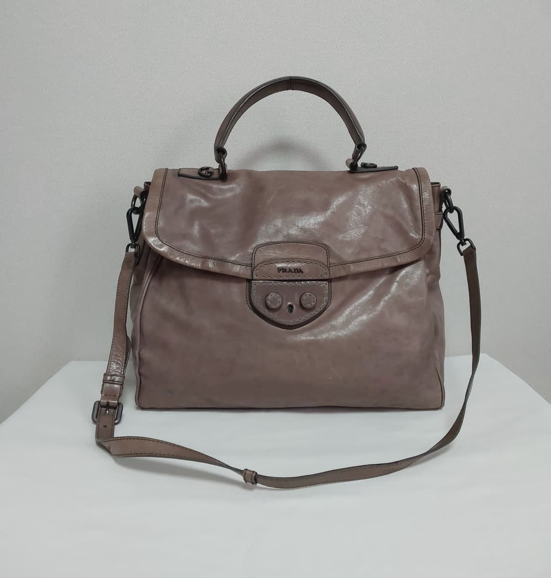 프라다 레더 플랩 브리프케이스 토트백 2way (정품) 상품이미지1