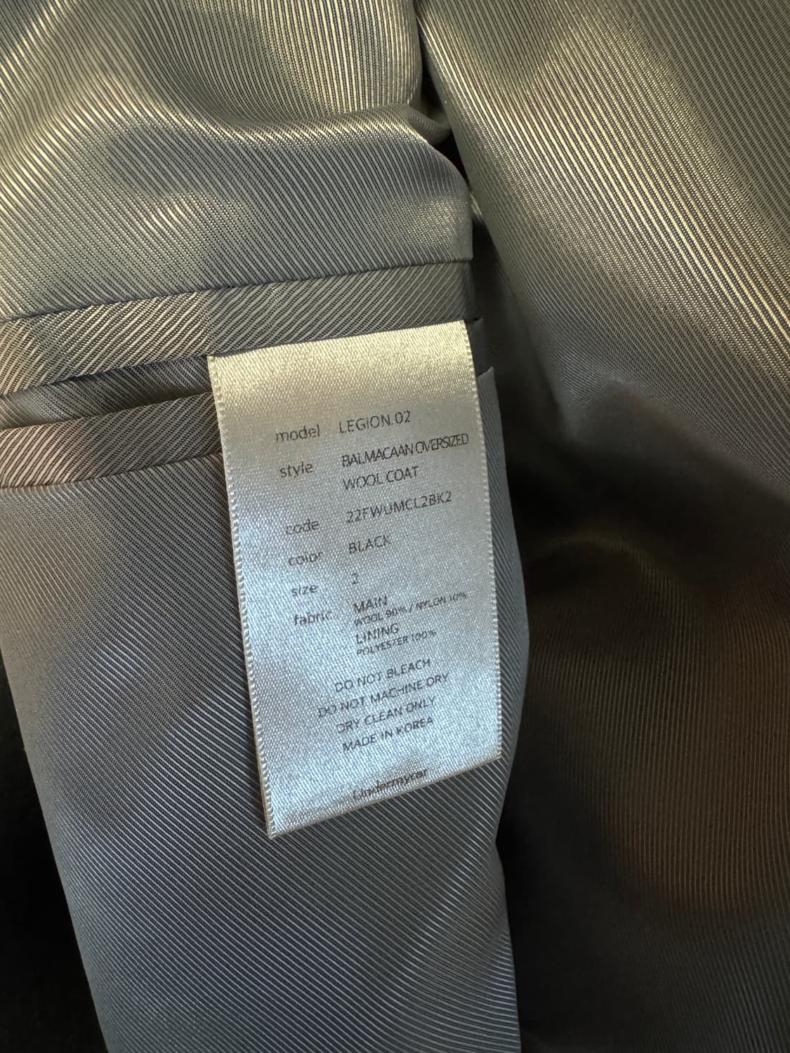 2 / 언더마이카 리전2 발마칸 코트 상품이미지5