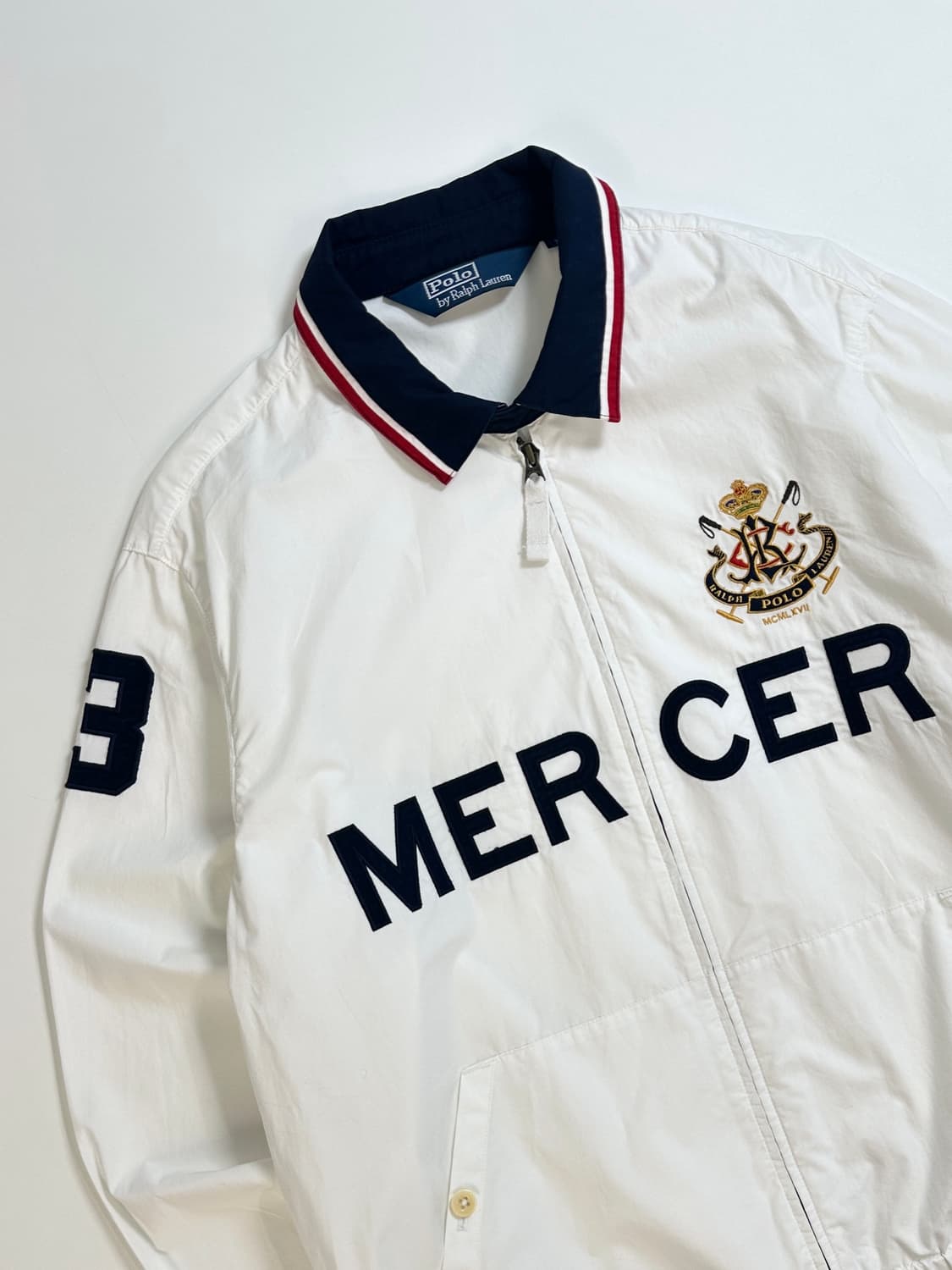 Polo 폴로 화이트 MERVER 코튼 블루종 자켓 XL 상품이미지1