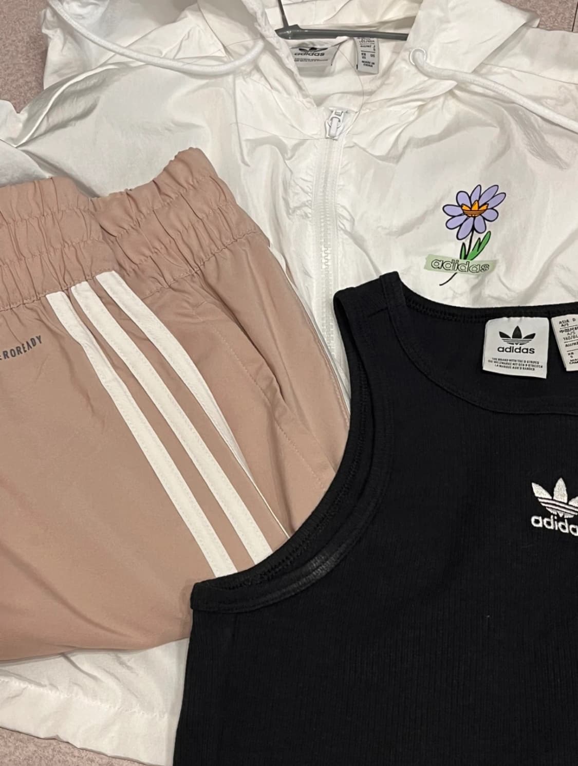 아디다스 바람막이 + 나시 + 조거팬츠 셋업  상품이미지1