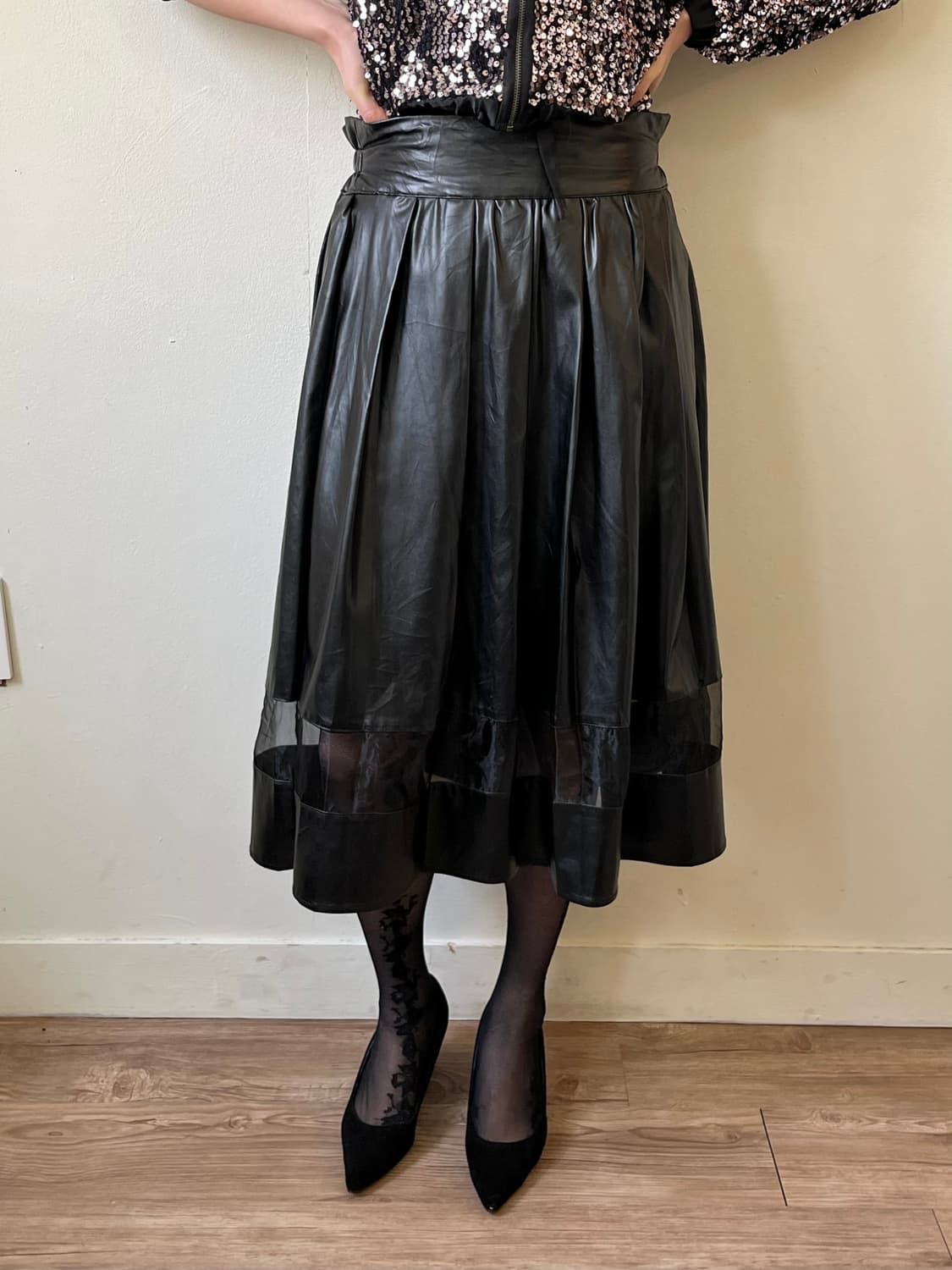 juniowwret 페이크 레더 스커트 상품이미지5