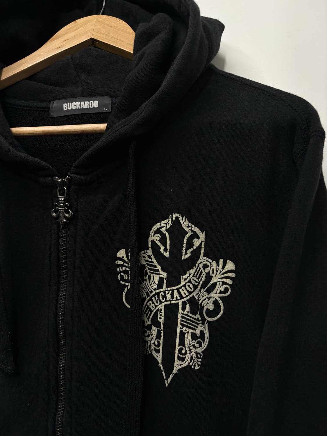 버카루 블랙 후드집업 상품이미지2