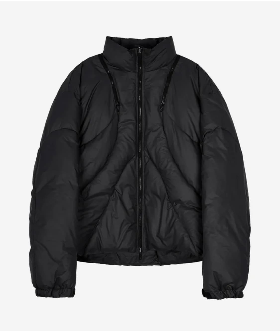 [OS]누피크 nupeak 커브드 퀼팅 패딩 블랙 상품이미지1