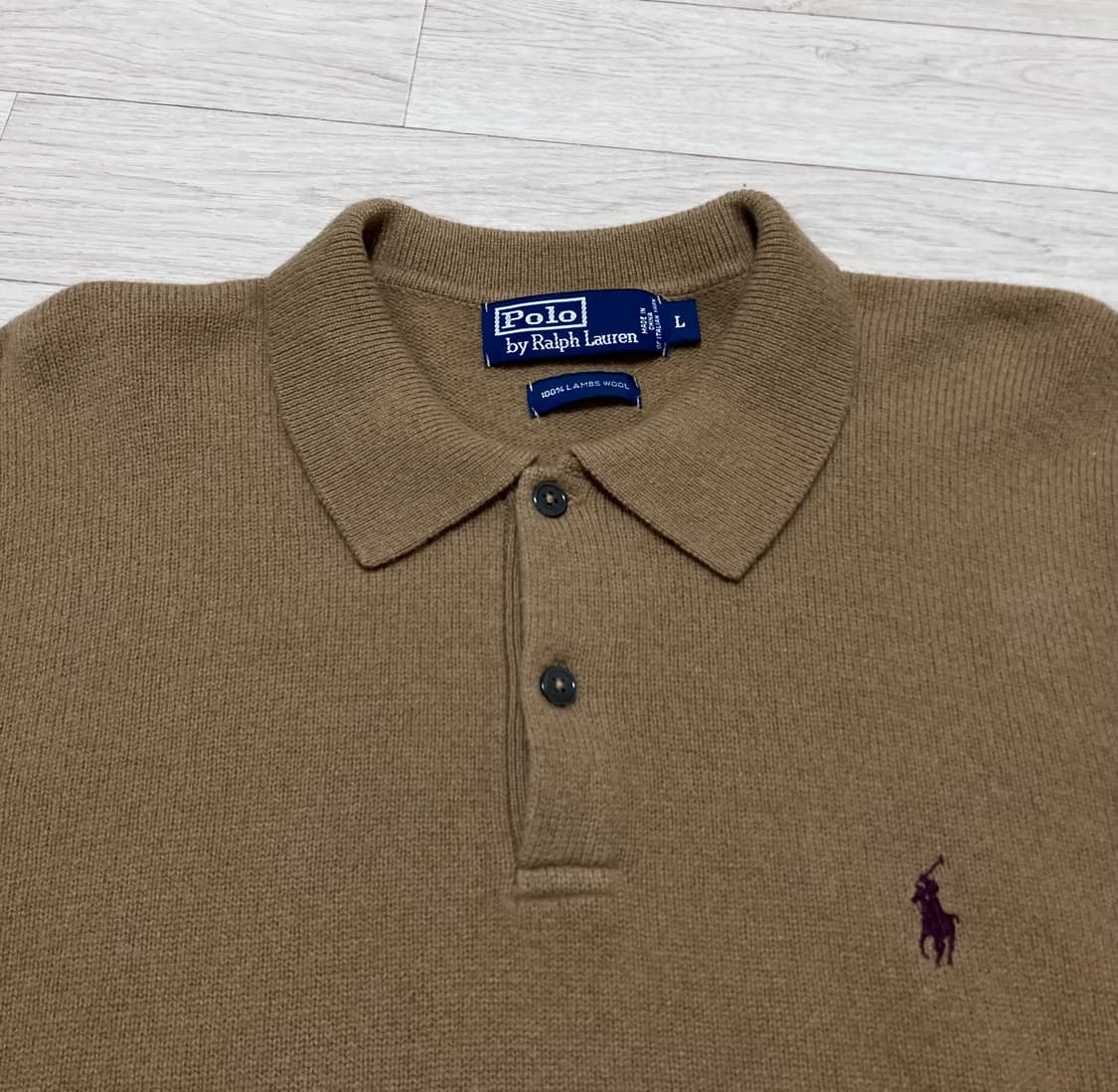 폴로 울 카라니트 L(105) 판매 상품이미지5